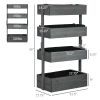 4 Tier Vertical Grey or Natural Wood Planter Boxes 32x18x56 In