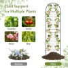 Set of 2- 6-ft Galvanized Steel Outdoor Garden Trellis in White or Green Metal Finish
