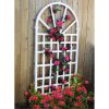 77-inch Outdoor Light Brown or White Vinyl Lattice Garden Trellis with Arched Top