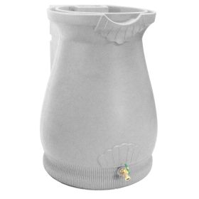 65-Gallon Plastic Urn Rain Barrel with Planter Top 3 Colors (Color: Grey Granite)