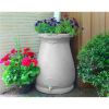65-Gallon Plastic Urn Rain Barrel with Planter Top 3 Colors
