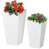 Set of 2 Modern Lightweight Outdoor Planter Boxes in 3 Colors