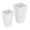 Set of 2 Modern Lightweight Outdoor Planter Boxes in 3 Colors