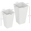 Set of 2 Modern Lightweight Outdoor Planter Boxes in 3 Colors