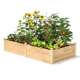 High Cedar or Pine Raised Garden Bed 8ft x 4ft Made in USA (Type: Pine)