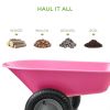 Heavy Duty 2-Wheel Multipurpose Rust Proof Wheelbarrow