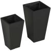 Set of 2 Modern Lightweight Outdoor Planter Boxes in 3 Colors