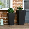 Set of 2 Modern Lightweight Outdoor Planter Boxes in 3 Colors