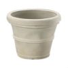 12" Diameter Poly Resin Outdoor Planter in Weathered Concrete