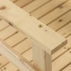 7 ft. Outdoor Wooden Garden Bridge with Hand Rails in Natural or Carbonized Wood Finish