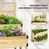 2 Tier Elevated Planter Boxes with Trellis Grey Finish or Natural