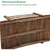 Outdoor 4-ft Wooden Garden Bridge in Natural or Rustic Brown Wood Finish