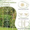 2 Pack - 7-ft Galvanized Steel Garden Trellis in White or Green Metal Outdoor Finish