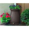 65-Gallon Plastic Urn Rain Barrel with Planter Top 3 Colors