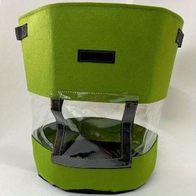 Garden Potato Veggie Grow Bag PU Fabric in 3 Colors, 2 Sizes (Color: Green, size: 10Gallon)