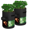 Garden Potato Veggie Grow Bag PU Fabric in 3 Colors, 2 Sizes