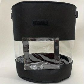 Garden Potato Veggie Grow Bag PU Fabric in 3 Colors, 2 Sizes (Color: Black, size: 10Gallon)