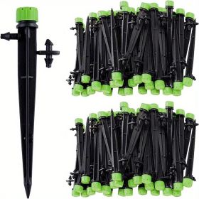 20pcs/50pcs Drip Emitters Perfect For 4/7mm Tube PE Pipe; 8 Holes; Adjustable 360 Degree Water Flow Irrigation Drippers On Stake For Flower Bed; Garde (Quantity: 50pcs, Color: Green)