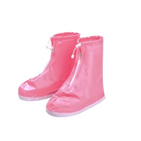 Rain Shoe Covers - Waterproof Galoshes for Men and Women in Multiple Sizes and Colors (Color: pink, size: M)