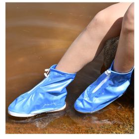Rain Shoe Covers - Waterproof Galoshes for Men and Women in Multiple Sizes and Colors (Color: Blue, size: S)