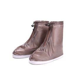 Rain Shoe Covers - Waterproof Galoshes for Men and Women in Multiple Sizes and Colors (Color: Coffee, size: S)