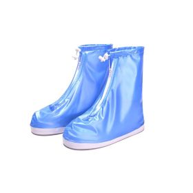 Rain Shoe Covers - Waterproof Galoshes for Men and Women in Multiple Sizes and Colors (Color: Blue, size: XL)