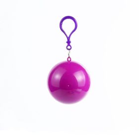 Raincoat in a Storage Ball Disposable Unisex Rain-gear 1 PC (Color: Purple)