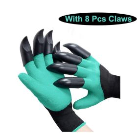 Gardening Gloves with Removable Claws for Easy Digging and Planting (4or8 claws) (Items: 1 Pair With 8claws)