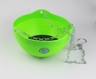 Self-Watering Hanging Indoor/Outdoor Planter in 4 Bright Colors (Color: Green)