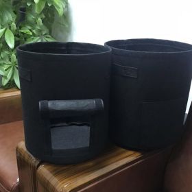 Root Crop Grow Bags Non-Woven Fabric 3 colors in 3 sizes (Color: Black, size: medium)