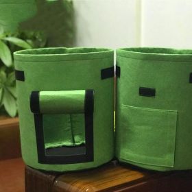 Root Crop Grow Bags Non-Woven Fabric 3 colors in 3 sizes (Color: Green, size: small)