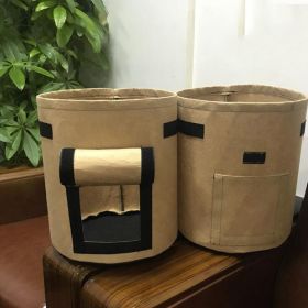 Root Crop Grow Bags Non-Woven Fabric 3 colors in 3 sizes (Color: Brown, size: small)
