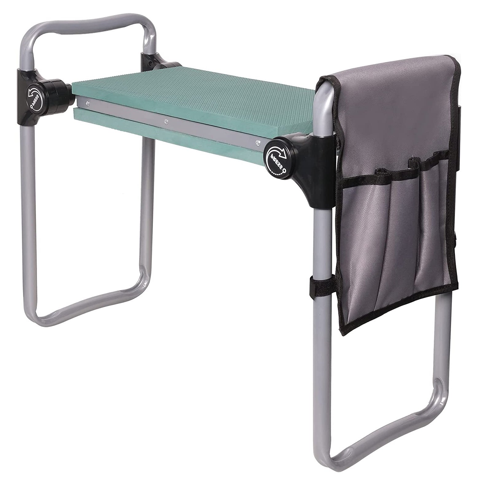 Garden Kneeler and Seat Stool, Foldable Garden Bench with Tool Pocket and Soft EVA Kneeling Pad for Senior, Gardening Lovers Garden Kneeler and Seat Stool, Foldable Garden Bench with Tool Pocket and Soft EVA Kneeling Pad for Senior, Gardening Lovers