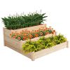 Elevated Raised Garden Bed Configurable Tiers Fir 49x49x21 In