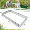 Galvanized Steel Raised Garden Bed with Open Base in 2 Sizes