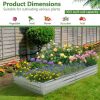 Galvanized Steel Raised Garden Bed with Open Base in 2 Sizes
