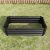 Galvanized Metal Coated Raised Bed Planter 4x2x1 Ft - 2 Colors