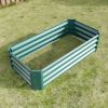 Galvanized Metal Coated Raised Bed Planter 4x2x1 Ft in 2 Colors