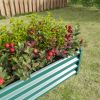 Galvanized Metal Coated Raised Bed Planter 4x2x1 Ft in 2 Colors