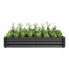 3-Color Options Coated Galvanized Steel Raised Bed 71x36x12”