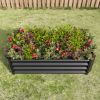 Galvanized Metal Coated Raised Bed Planter 4x2x1 Ft - 2 Colors