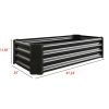 Galvanized Metal Coated Raised Bed Planter 4x2x1 Ft - 2 Colors