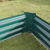 Galvanized Metal Coated Raised Bed Planter 4x2x1 Ft in 2 Colors