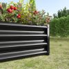 Galvanized Metal Coated Raised Bed Planter 4x2x1 Ft - 2 Colors