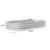Large Oval Galvanized Steel Raised Garden Bed 89x45x11” 2 Colors