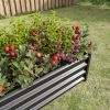 Galvanized Metal Coated Raised Bed Planter 4x2x1 Ft - 2 Colors