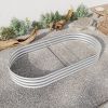 Large Oval Galvanized Steel Raised Garden Bed 89x45x11” 2 Colors