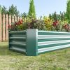 Galvanized Metal Coated Raised Bed Planter 4x2x1 Ft in 2 Colors