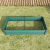 3-Color Options Coated Galvanized Steel Raised Bed 71x36x12”