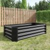 Galvanized Metal Coated Raised Bed Planter 4x2x1 Ft - 2 Colors